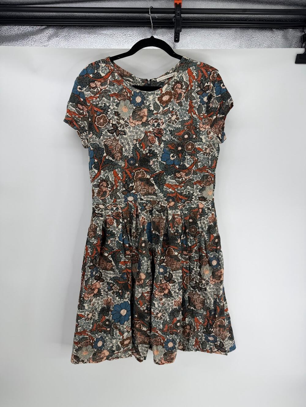 Peruvian Connection printed short sleeves skater dress